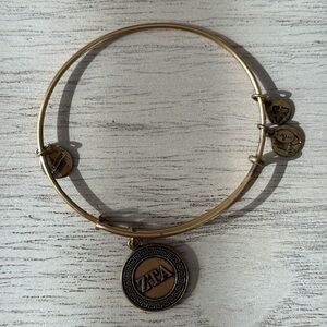 Alex and Ani Gold ZTA Charm Bangle